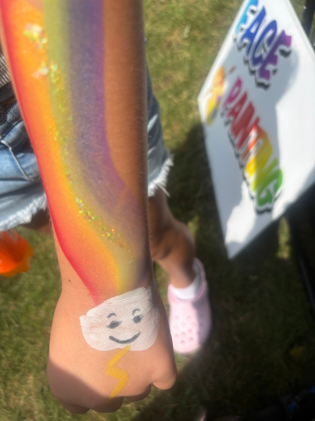 Little rainbow cloud with lightning&nbsp;:)