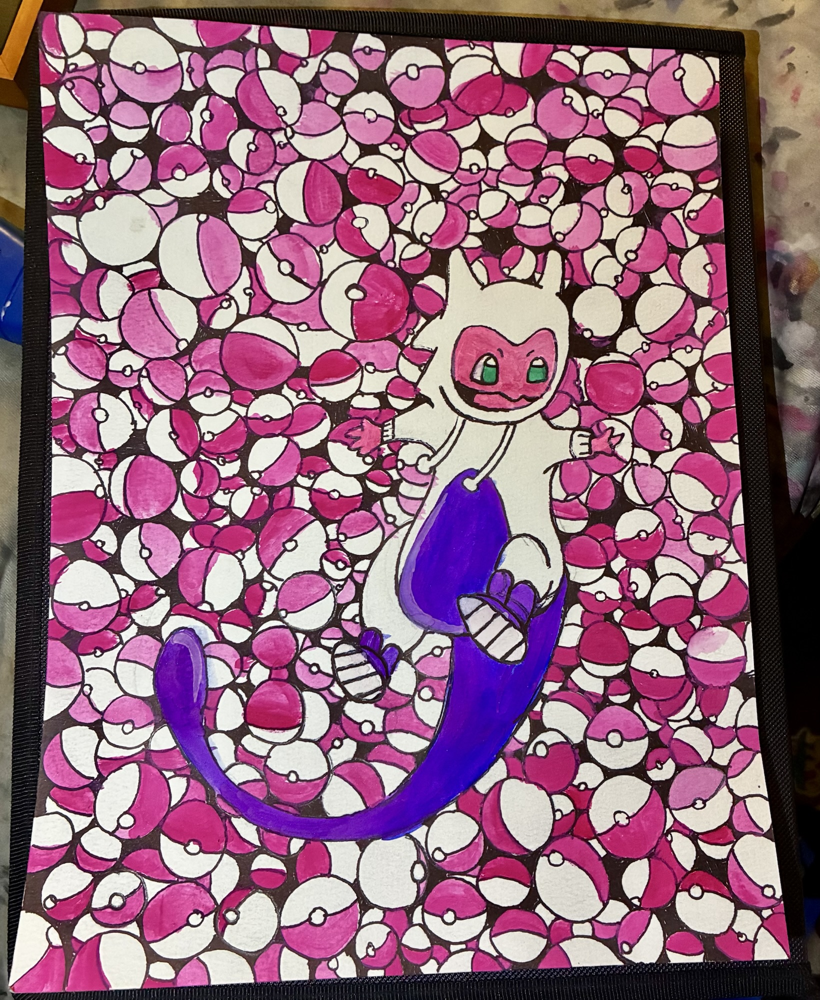 Mew with Pokeballs