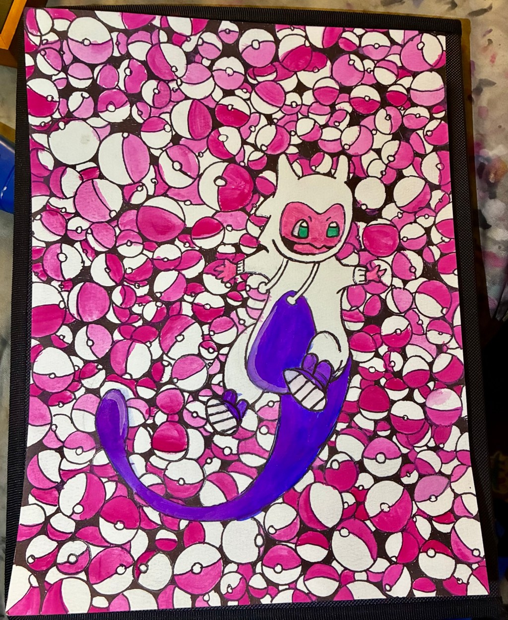 Mew with Pokeballs
